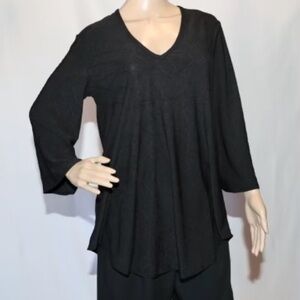 NEW! Jordan Taylor Black V-Neck Swimsuit Beach Coverup Size Small